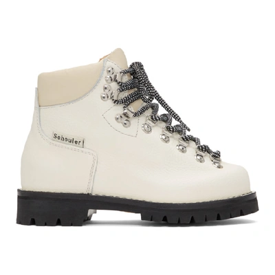 Shop Proenza Schouler White Lace-up Hiking Boots In 101 White