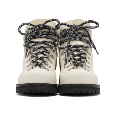 Shop Proenza Schouler White Lace-up Hiking Boots In 101 White