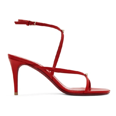 Shop Valentino Red  Garavani Strap Sandals In Ju5 Rouge P