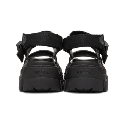 Shop Prada Black Teva Platform Sandals