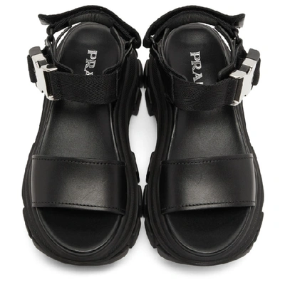 Shop Prada Black Teva Platform Sandals