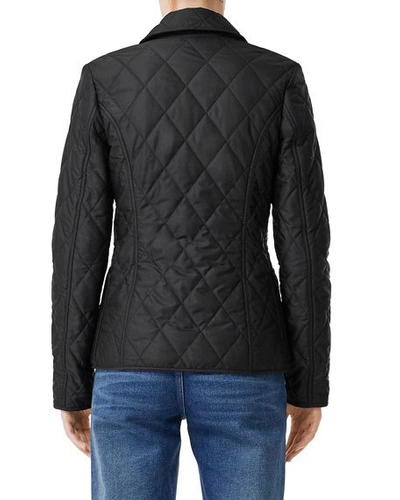 Shop Burberry Fernleigh Quilted Jacket In Black