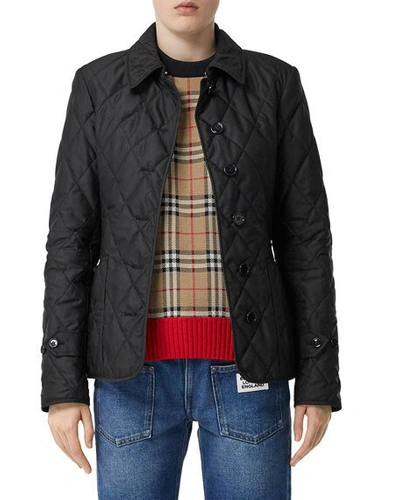 Shop Burberry Fernleigh Quilted Jacket In Black