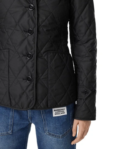 Shop Burberry Fernleigh Quilted Jacket In Black