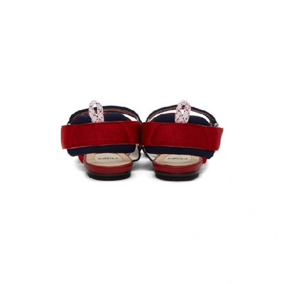 Shop Fendi Multicolor Forever  Colibri Ballerina Flats In F15v2 Navy