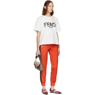 Shop Fendi Multicolor Forever  Colibri Ballerina Flats In F15v2 Navy