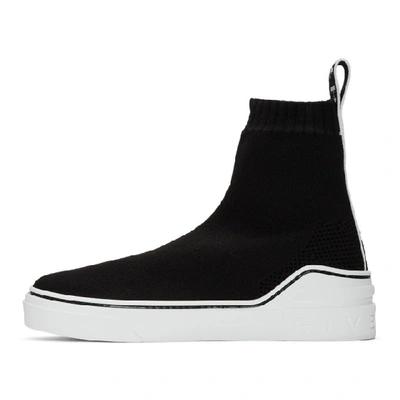 Shop Givenchy Black George V Sneakers In 001 Black