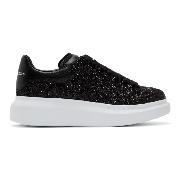 alexander mcqueen black sparkly trainers