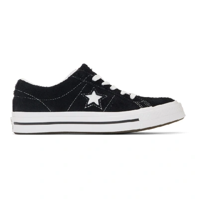 Shop Converse Black & White Vintage Suede One Star Sneakers