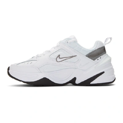 Nike M2k Tekno Leather And Mesh Trainers In White | ModeSens