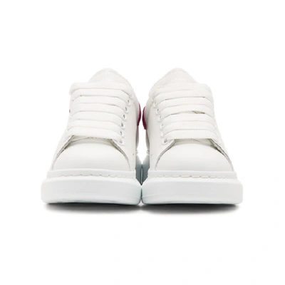 Shop Alexander Mcqueen White And Pink Oversized Sneakers In 9388 Wh/cp