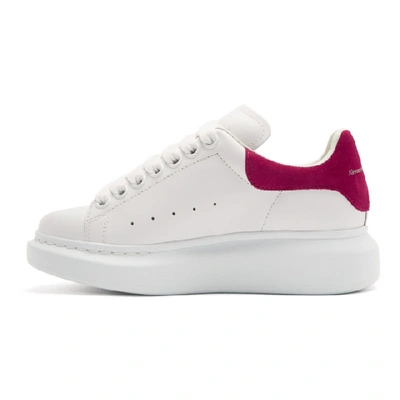 Shop Alexander Mcqueen White And Pink Oversized Sneakers In 9388 Wh/cp