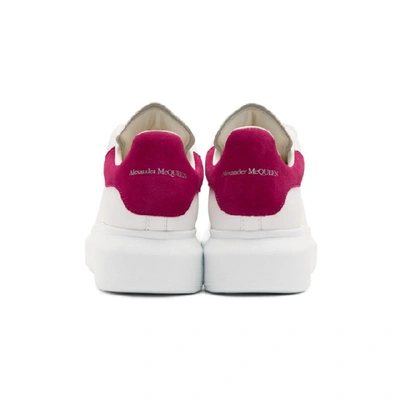 Shop Alexander Mcqueen White And Pink Oversized Sneakers In 9388 Wh/cp