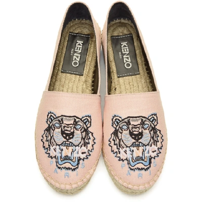 Shop Kenzo Pink Canvas Classic Tiger Espadrilles In 34a Faded P