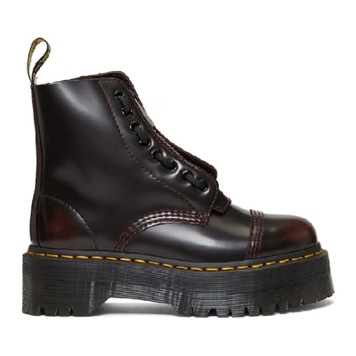 Dr. Martens Burgundy Sinclair Boots In Cherry Red | ModeSens