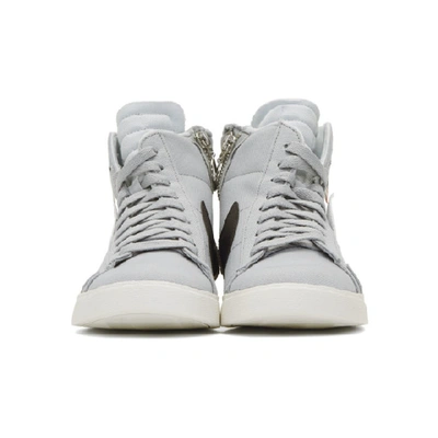 Shop Nike Grey Blazer Rebel Sneakers In Wolf Grey/platinum