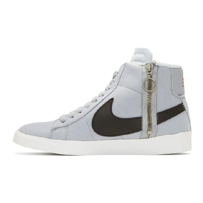 Shop Nike Grey Blazer Rebel Sneakers In Wolf Grey/platinum