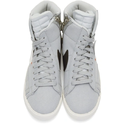 Shop Nike Grey Blazer Rebel Sneakers In Wolf Grey/platinum