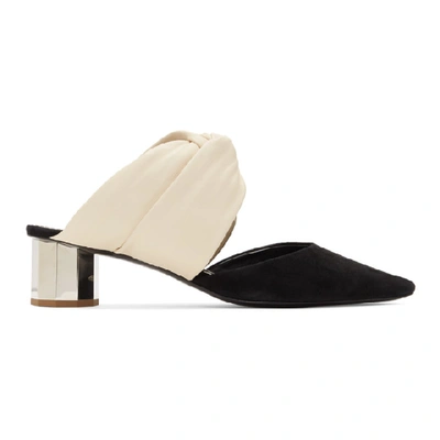 Shop Proenza Schouler Off-white And Black Crisscross Heels In 999 Black