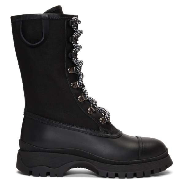 prada leather combat boots