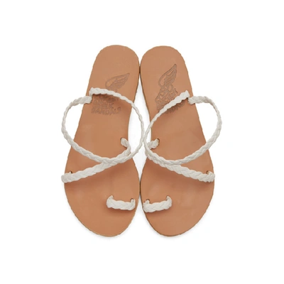 Shop Ancient Greek Sandals White Eleftheria Sandals