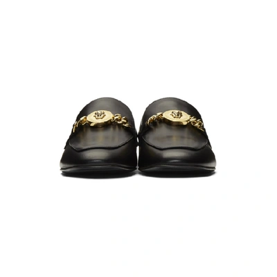 Shop Versace Black Medusa Chain Loafer In D41oh Black