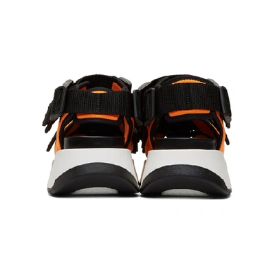 Shop Mm6 Maison Margiela Orange Safety Sandals In H2855 Flame