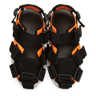 Shop Mm6 Maison Margiela Orange Safety Sandals In H2855 Flame