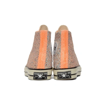 Shop Jw Anderson Orange Converse Edition Glitter Chuck 70 High Sneakers In Nasturium/e