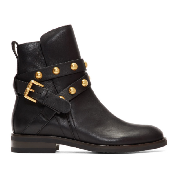 see by chloe black ankle boots