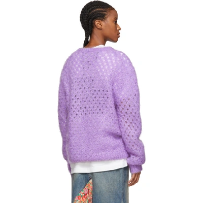 Shop Marc Jacobs Purple Mohair Crewneck Sweater In 533 Lilac