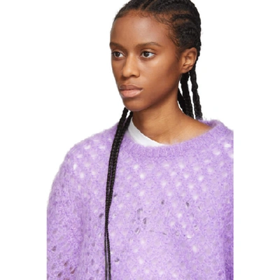 Shop Marc Jacobs Purple Mohair Crewneck Sweater In 533 Lilac