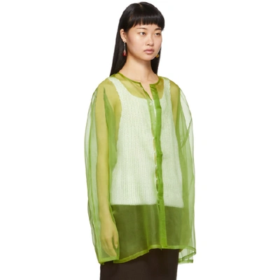 COLLINA STRADA 绿色 MACRO 衬衫