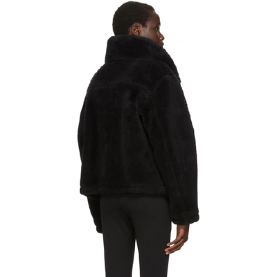 Shop Ambush Black Wool Fleece Jacket