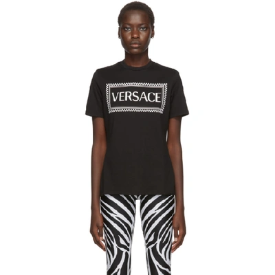 Shop Versace Black 90s Logo T-shirt In A2024 Black
