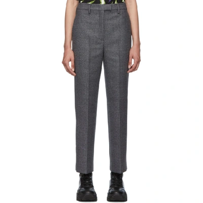PRADA 灰色 LOOK 11 格纹长裤