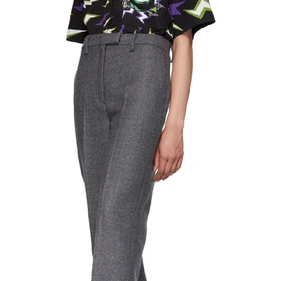 Shop Prada Grey Plaid Look 11 Trousers