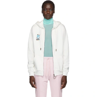 Shop Off-white White De Graft Arrows Hoodie In White/blue