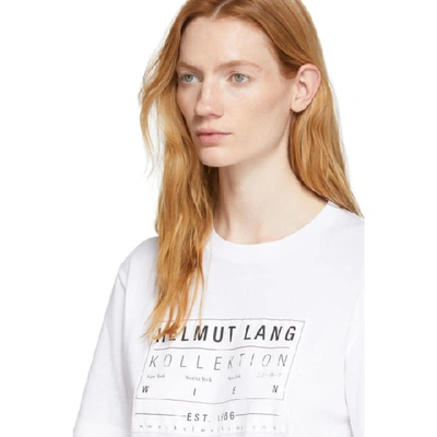 Shop Helmut Lang White Patch T-shirt
