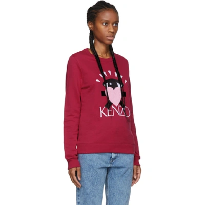 Shop Kenzo Pink Limited Edition Cupid Eye Sweatshirt In 26 Deep