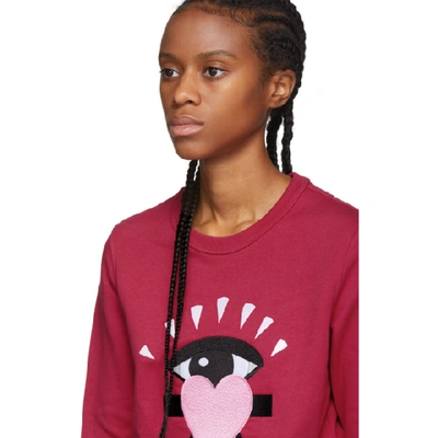 Shop Kenzo Pink Limited Edition Cupid Eye Sweatshirt In 26 Deep