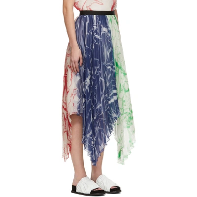 Shop Marina Moscone Multicolor Plissé Skirt