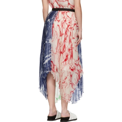 Shop Marina Moscone Multicolor Plissé Skirt