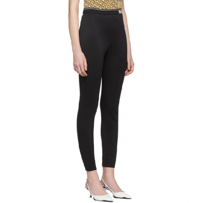 Shop Prada Black Zipped Leggings