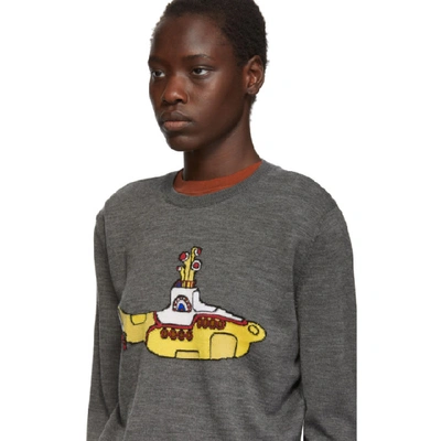 Shop Stella Mccartney Grey The Beatles Edition Virgin Wool Yellow Submarine Sweater