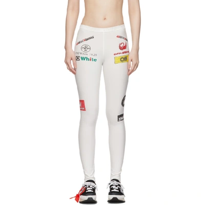 Shop Off-white Multicolor Sporty Leggings In Wht Multi