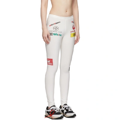 Shop Off-white Multicolor Sporty Leggings In Wht Multi