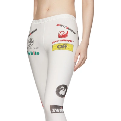 Shop Off-white Multicolor Sporty Leggings In Wht Multi