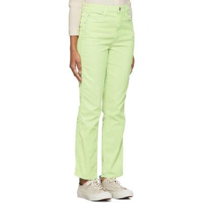 Shop Amo Green Corduroy Bella Trousers In 376 Wasabi