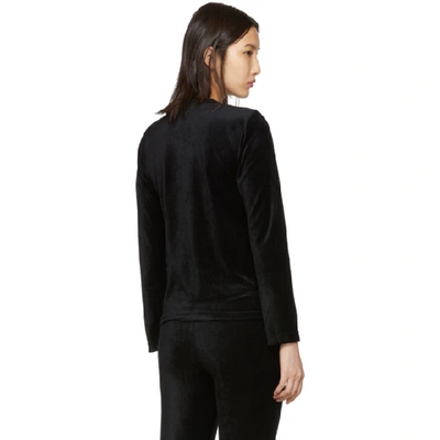 Shop Comme Des Garçons Comme Des Garcons Black Velour Long Sleeve T-shirt In 1 Black